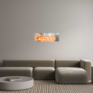 Scritta Neon Led Personalizzata Ciaooo