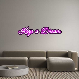 Scritta Neon Led Personalizzata Keep a Dream