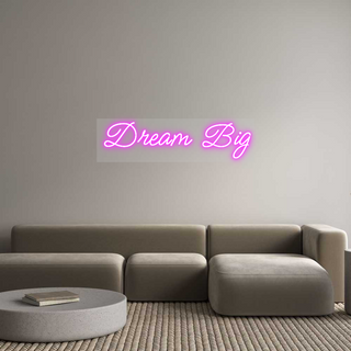 Scritta Neon Led Personalizzata Dream Big