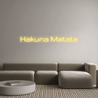 Scritta Neon Led Personalizzata Hakuna Matata