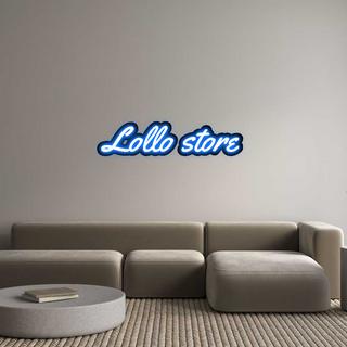 Scritta Neon Led Personalizzata Lollo store