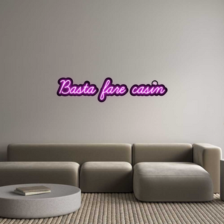 Scritta Neon Led Personalizzata Basta fare ca...