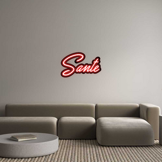 Scritta Neon Led Personalizzata Santè