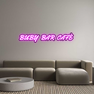 Scritta Neon Led Personalizzata BUBY BAR CAFÈ