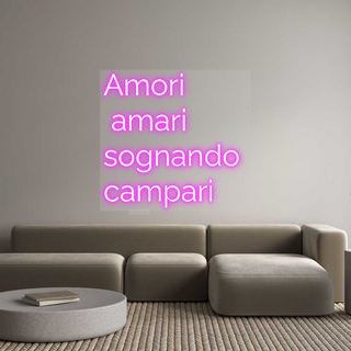 Scritta Neon Led Personalizzata Amori
 amari...