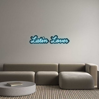 Scritta Neon Led Personalizzata Latin Lover