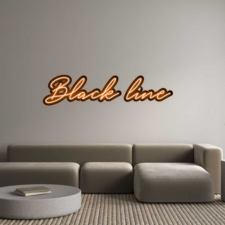 Scritta Neon Led Personalizzata Black line