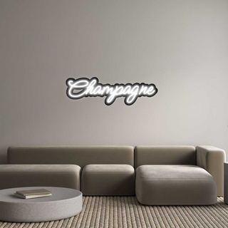 Scritta Neon Led Personalizzata Champagne