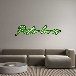 Scritta Neon Led Personalizzata Pesto lover