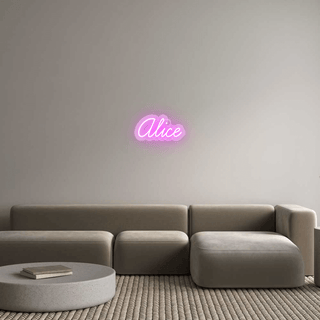 Scritta Neon Led Personalizzata Nome Alice