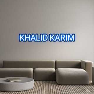 Scritta Neon Led Personalizzata KHALID KARIM