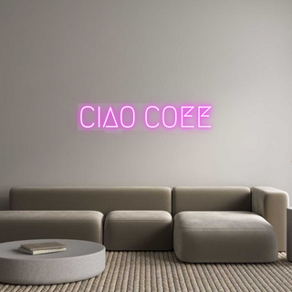 Scritta Neon Led Personalizzata CIAO COEE