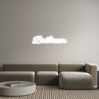 Scritta Neon Led Personalizzata Bathroom