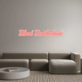 Scritta Neon Led Personalizzata Blood Brotherhood