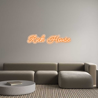 Scritta Neon Led Personalizzata Rick House