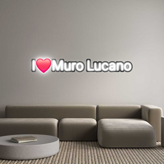 Scritta Neon Led Personalizzata I❤️Muro Lucano