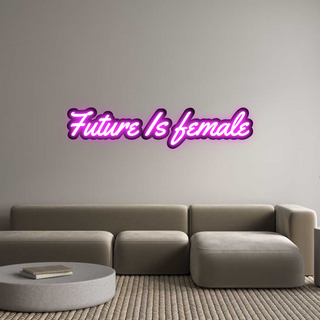 Scritta Neon Led Personalizzata Future Is fem...