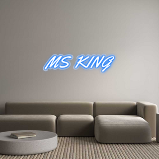 Scritta Neon Led Personalizzata MS KING