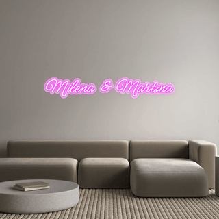 Scritta Neon Led Personalizzata Milena & Mart...