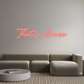 Scritta Neon Led Personalizzata Thet's Amore