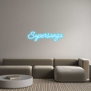 Scritta Neon Led Personalizzata Supersanga