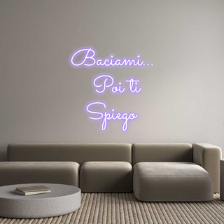 Scritta Neon Led Personalizzata Baciami...
 ...