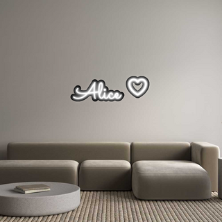 Scritta Neon Led Personalizzata Alice 