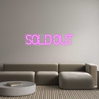 Scritta Neon Led Personalizzata Sold out