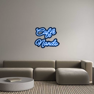 Scritta Neon Led Personalizzata Caffè 
Nando