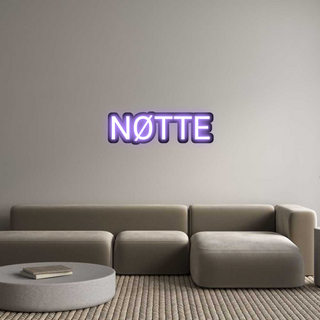 Scritta Neon Led Personalizzata NØTTE