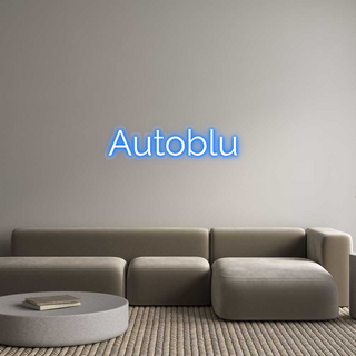 Scritta Neon Led Personalizzata Autoblu