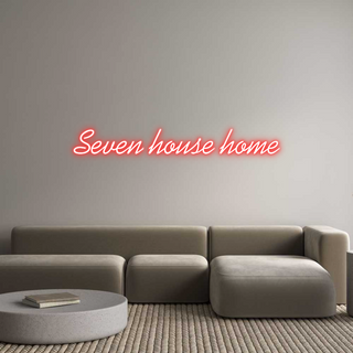 Scritta Neon Led Personalizzata Seven house h...