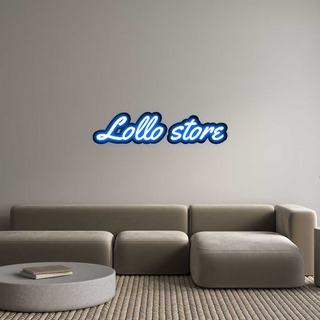 Scritta Neon Led Personalizzata Lollo store