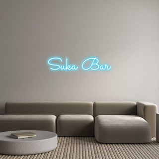 Scritta Neon Led Personalizzata Suka Bar