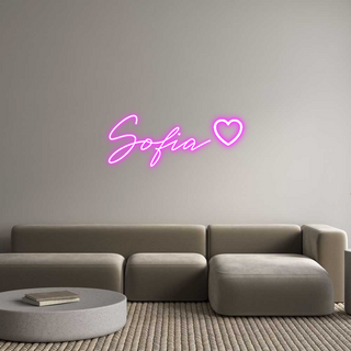 Scritta Neon Led Personalizzata Sofia