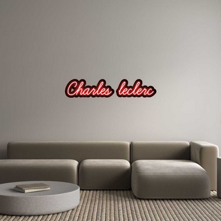 Scritta Neon Led Personalizzata Charles leclerc