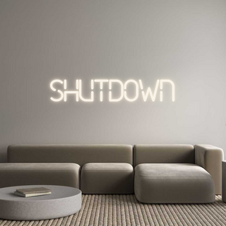 Scritta Neon Led Personalizzata Shutdown